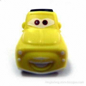 Plastic Cartoon Car, Suitable as Children's Toy or Promotional Gift, and 3.8g Weight